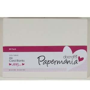 10.5x14.8cm biglietto di Auguri E Buste 50pcs (300g / M2), Panna, bianco Carta, Carta di Compleanno, Docrafts, A6, Biglietti di Auguri, Cart