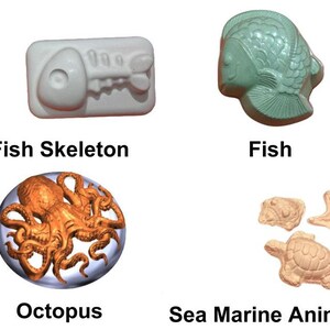 1pc Sea Marine Plastic Soap Making Wax Chocolate Gypsum Cheese Cookies Gelatin Mold Casting Food Grade Mould