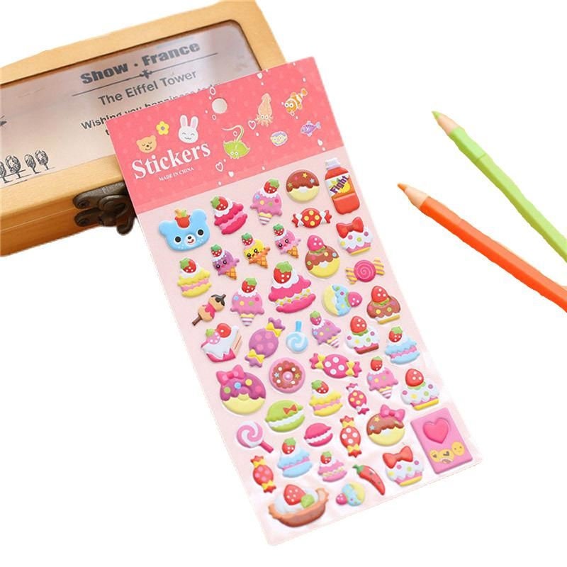 3d Puffy Kawaii Stickers Cartoon Cute Macbook Stickers Diy Etsy