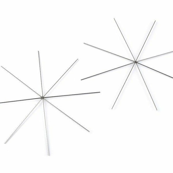 2pc Platinum Wire Star / Snowflake For Beading Diy 10cm, Decor Hang, Christmas Decor, Art Wire, Unfinished Items, Craft Basics, & Hobbies