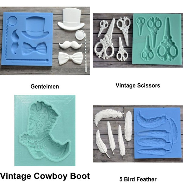 1pc Vintage 3d Silicone Uv Epoxy Resin Mold Clay Scrapbooking Mould Jewelry Wax Gypsum Cookie
