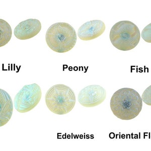 1pc Matte Crystal White Ab Frosted Handmade Czech Glass Button Size 8 18mm