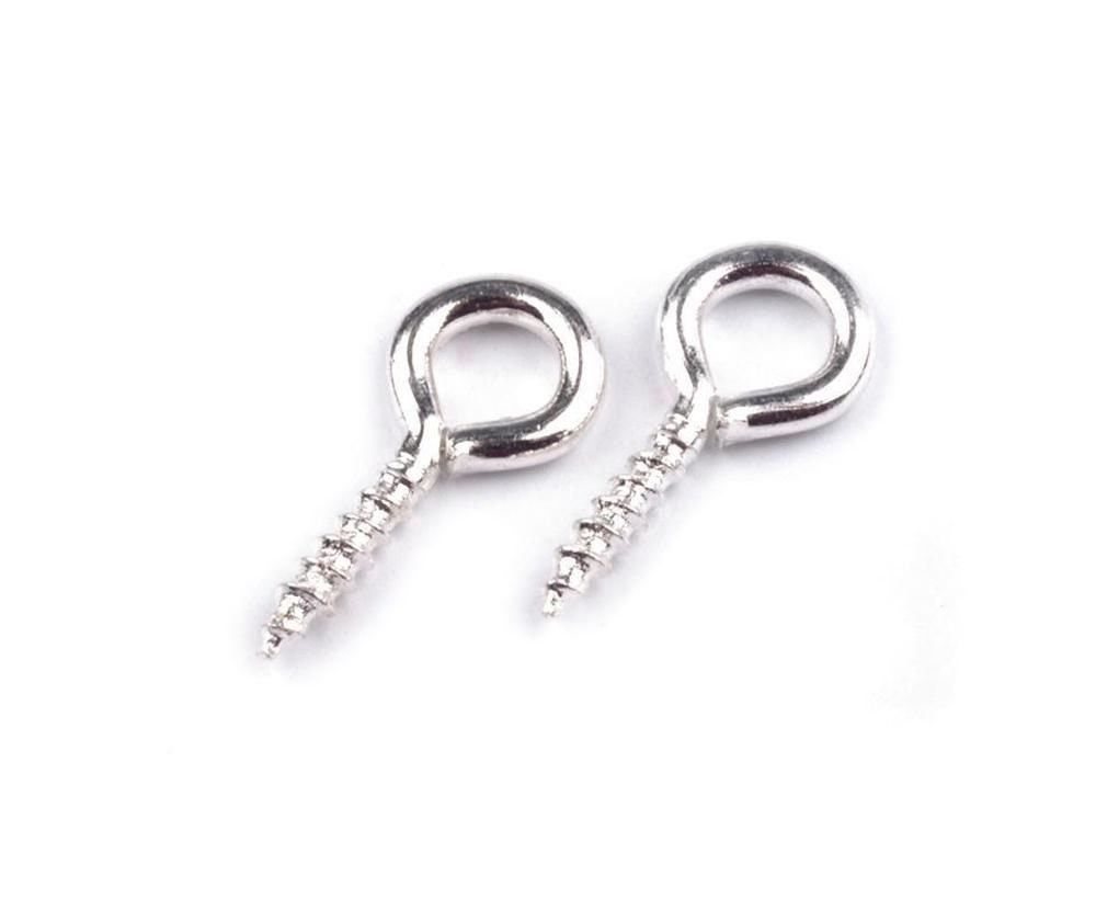 34x10mm Brass Hook & Eye Clasps, Silver Color, 4mm Hole, Jewelry Clasps,  Metal Closure, Bracelet and Necklace Making Supply, Jewelry Finding
