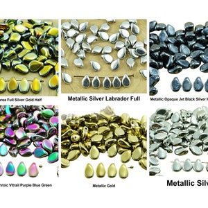 60pcs Pip Preciosa Flower Flat Petal Czech Glass Beads 5mm x 7mm