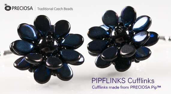 60pcs California Green Purple Gold PIP Beads Czech Glass PRECIOSA Pressed Beads
