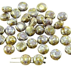 New Shape 30pcs Candy Round Domed 2 Two Hole Weaving Czech Glass Beads 8mm image 3