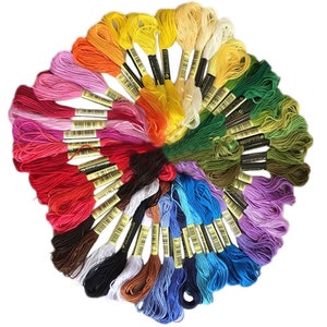50 Mezcla de Algodón de Color del Hilo de Bordado de punto de Cruz de Coser Madejas Similar Hilo DMC Madejas de Manualidades DIY Kit