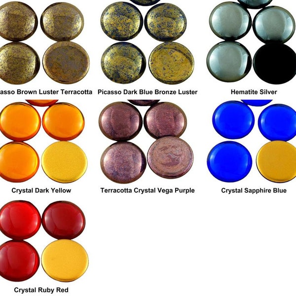 1pcs Round Domed Czech Glass Cabochon 25mm