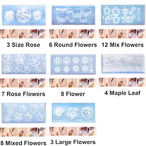 1pc Flowers Silicone 3d Mini Mold For Nail Art Small Diy Resin Mould Polymer Clay Miniature Fairy Garden Dollhouse 40mm x 20mm X