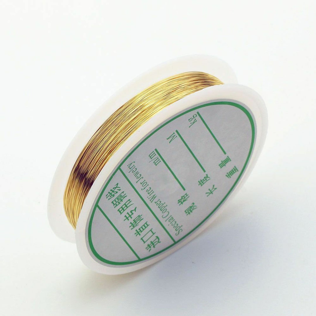 17m558ft186yrd金黄色の芸術の真鍮線スプールジュエリークラフトコードのソフトパ文字列スレッド金属0.3mm Etsy 日本