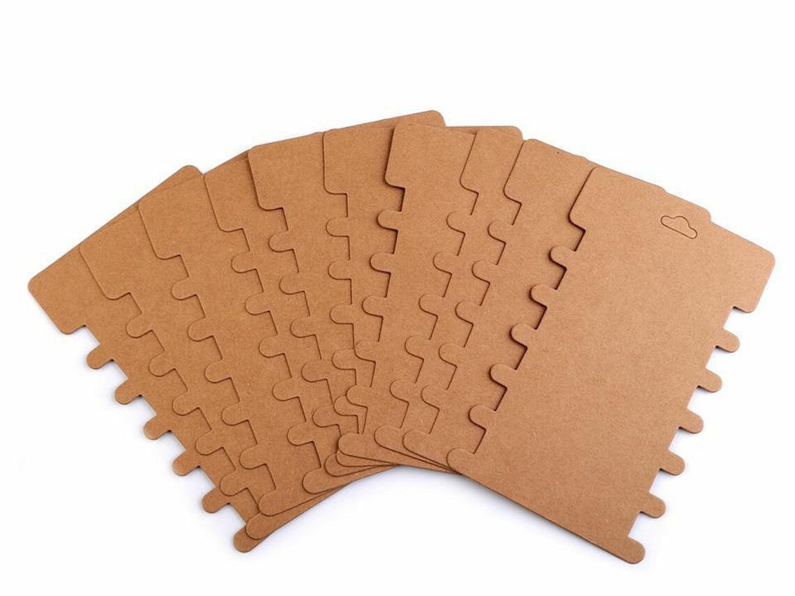 100pc Natural Brown Paper Card Packaging Bobbin Spool Etsy