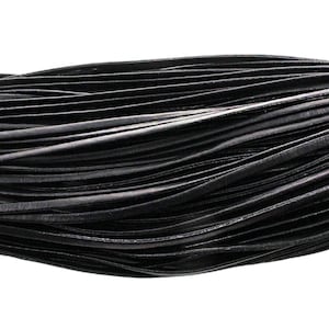 3m 9.8 ft Nero Cuoio dell'unità di elaborazione del Nastro Fune Flat Cavo di Bracciale Collana di Fare Artigianale di Approvvigionamento 3.2