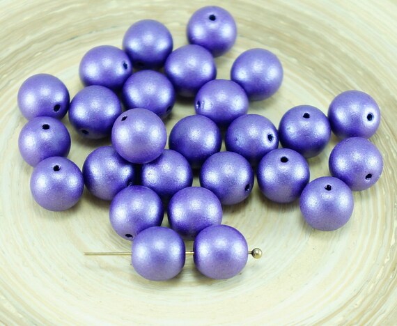 Purple pearl beads, pearl beads, 8mm bead, glass pearl, Czech, B'sue  Boutiques, bead, jewelry making, beading supplies, vintage supplies, pearl,  pearl