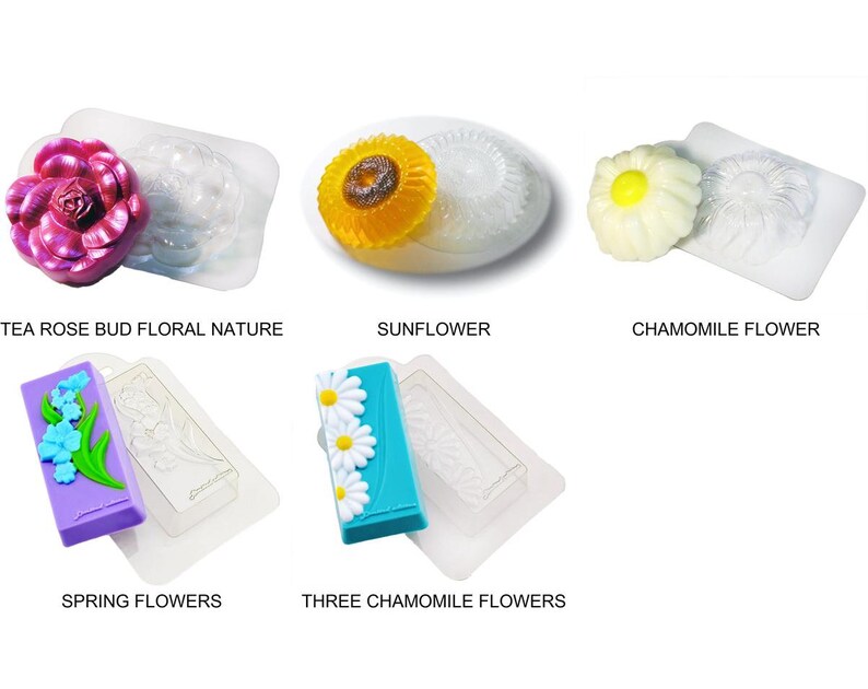 1pc Flower Plastic Soap Making Mold Mould