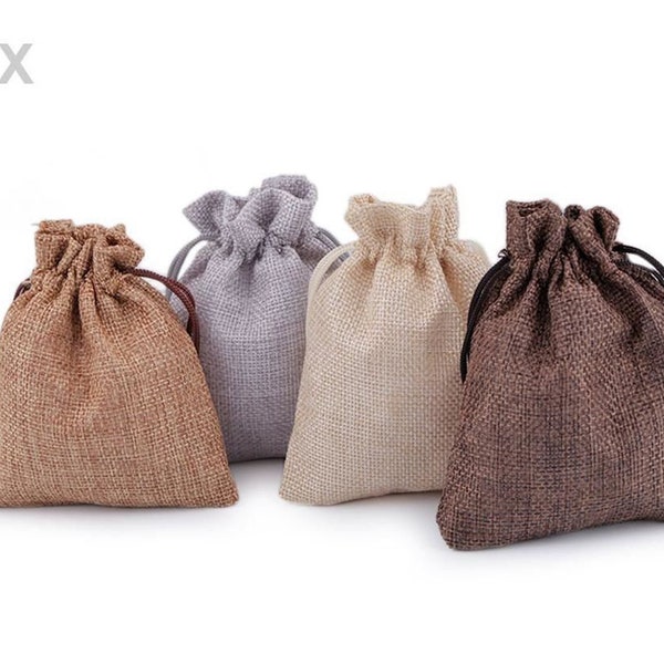 10pc jute imitatie en tassen