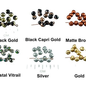Mushroom Button Czech Glass Beads 6mm x 5mm 30pcs