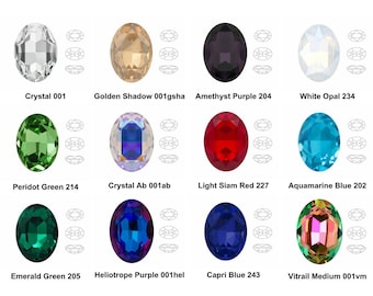 4pcs Izabaro Crystal Oval Fancy Stone Glass Crystals 4120 Izabaro Chaton Faceted Rhinestones 14mm x 10mm Izabaro