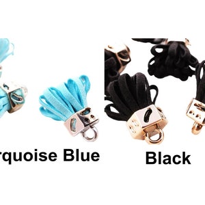 4pcs Mini Tiny Faux Suede Leather Velvet Tassels Earring Necklace Pendant Charm With Gold Cap 12mm x 23mm Hole 2mm