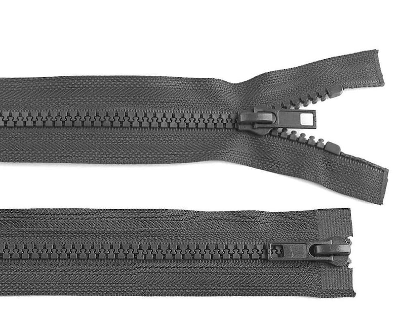 1pc Plastic Jacket Zipper 5mm Open-end Zipper 2 Sliders Length Vislon With Two Two-way Zippers Haberdashery