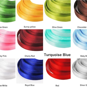 22m al 72,2 ft 24yds di Nastro di Raso Tessuto Decorativo Nozze Kanzashi 10mm 3/8in