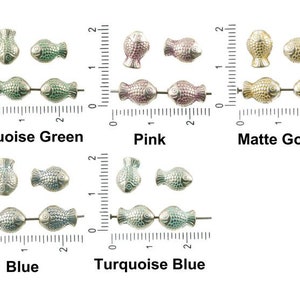 16pcs Antique Silver Tone Patina Wash Flat Fish Sea Marine Animal Beads Charms Two Sided Czech Metal Findings 10mm x 7mm