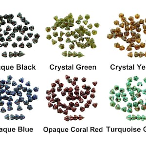 40pcs Picasso Czech Glass Small Bell Flowers Beads 4mm x 6mm