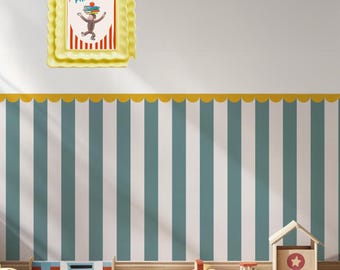 Grillige baby-/peuterkamerafdruk van Curious George