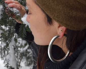 HUGE. Big Ear Weight Ring - Ear weights - Brass Ear Weight - Earrings - Gauge earrings - Gauged Ears - Brass - Expander - Tribu .EWS6