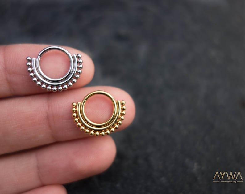 nose ring septum tragus silver plated piercing gold plated septum piercing nose piercing gold plated cartilage tribal septum small