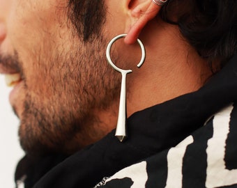 Poids d'oreille tribal traditionnel TEK en laiton - poids d'oreille - embouts de mesure - tunnels - plaqué argent - laiton blanc - manomètres - crochets d'oreille