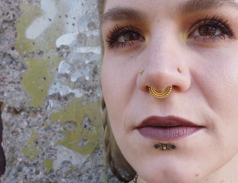 nose ring septum tragus silver plated piercing gold plated septum piercing nose piercing gold plated cartilage tribal septum small
