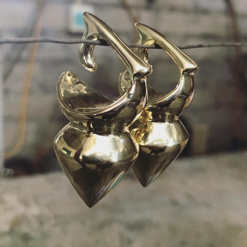 Traditional Tribal Brass Ear Weight Ear Weights Ear Gauges Etsy Singapore