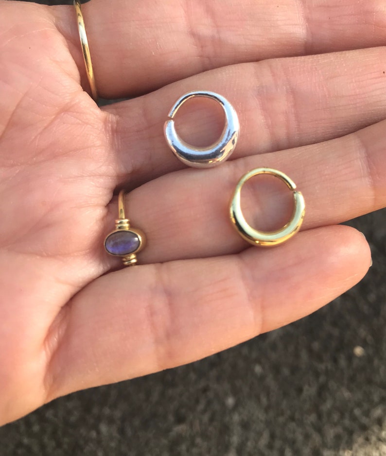 Simple and Thick Nose Ring Septum Plain Brass Handmade Etsy