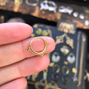 Steel Silver / Gold Plated Septum Piercing - Nose Ring - Small - finite septum - Tragus - cartilage - Nose Piercing - Septum - Silver