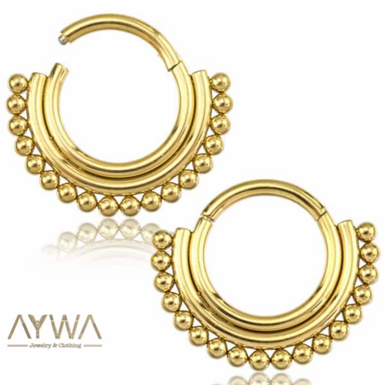 nose ring septum tragus silver plated piercing gold plated septum piercing nose piercing gold plated cartilage tribal septum small