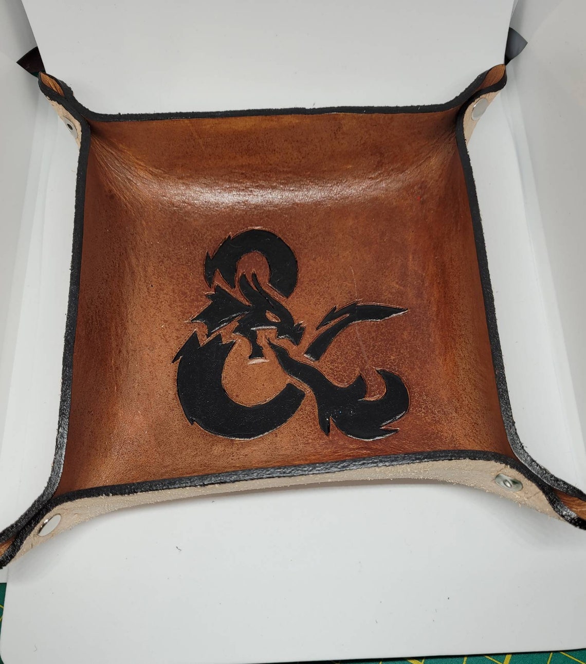 Leather Carved Dice Tray Etsy
