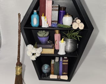 Mini Witches Bookcase + Broom
