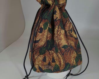Pumpkin Print Bucket Crossbody Bag