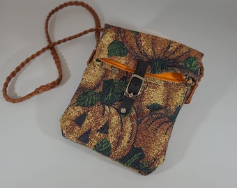 Pumpkin Fold over Crossbody Bag
