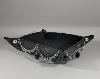 Gothic Black Chain Jewelry Tray
