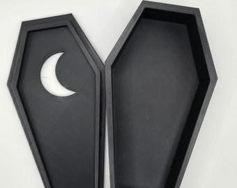 Moon Coffin Jewelry Trinket Box with Lid