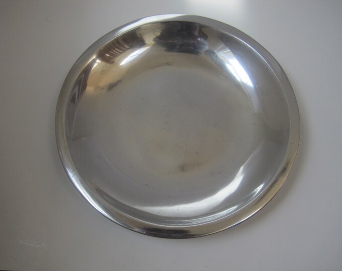 Nambé Rimmed Serving Bowl / Platter / Tray, 12 Diameter, 557, Vintage