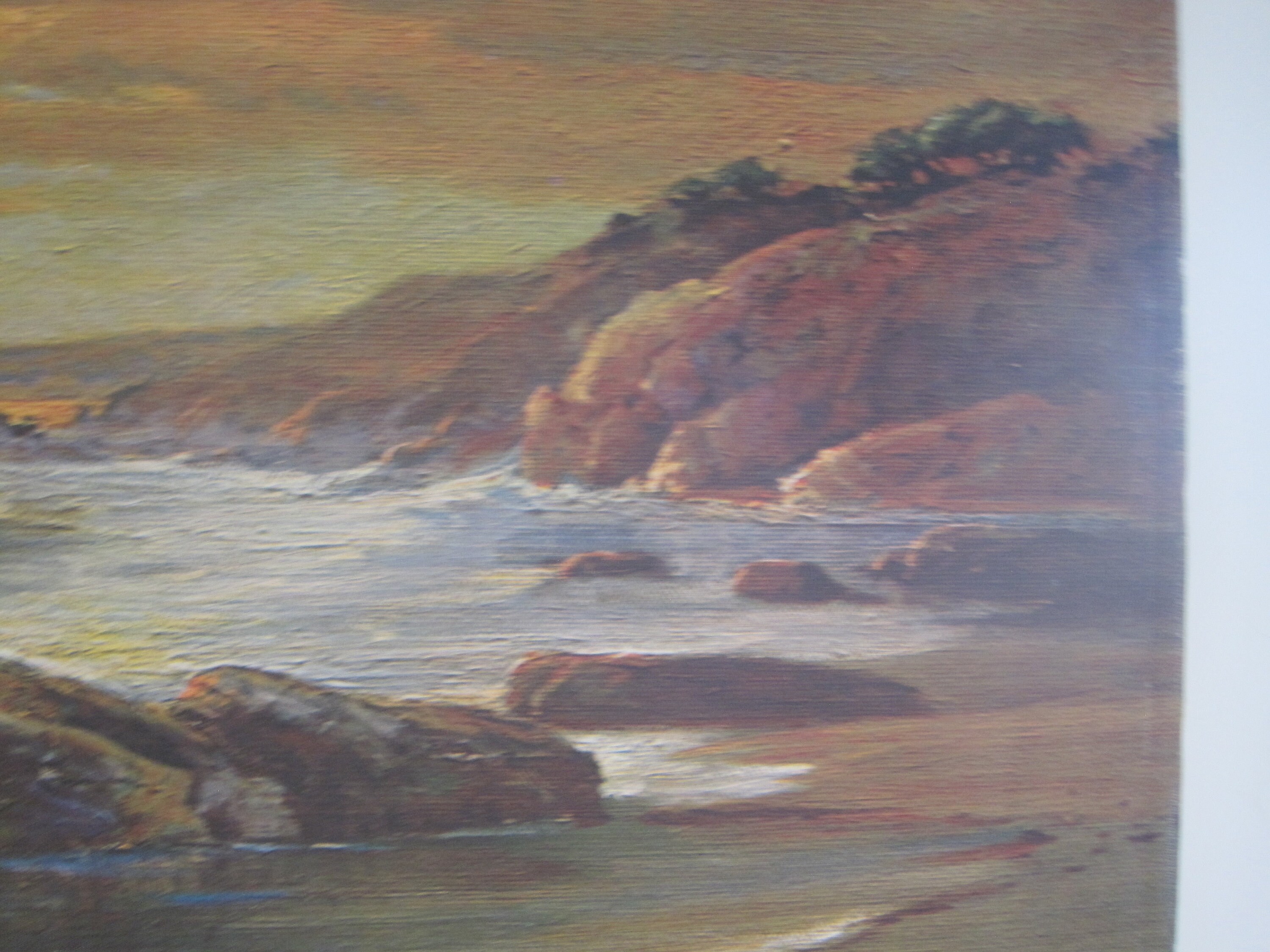 Robert Wood sunset Shore, Print on Canvas, Unframed 18 X 24, Signed