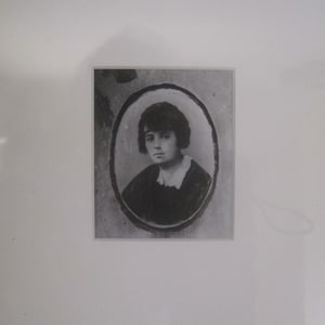 Vintage Framed Portrait of a Russian Woman, Black & White 2 x 4&quot; Image, &quot;Untitled, Age Unknown, Moscow, Russia, 1994&quot; Note