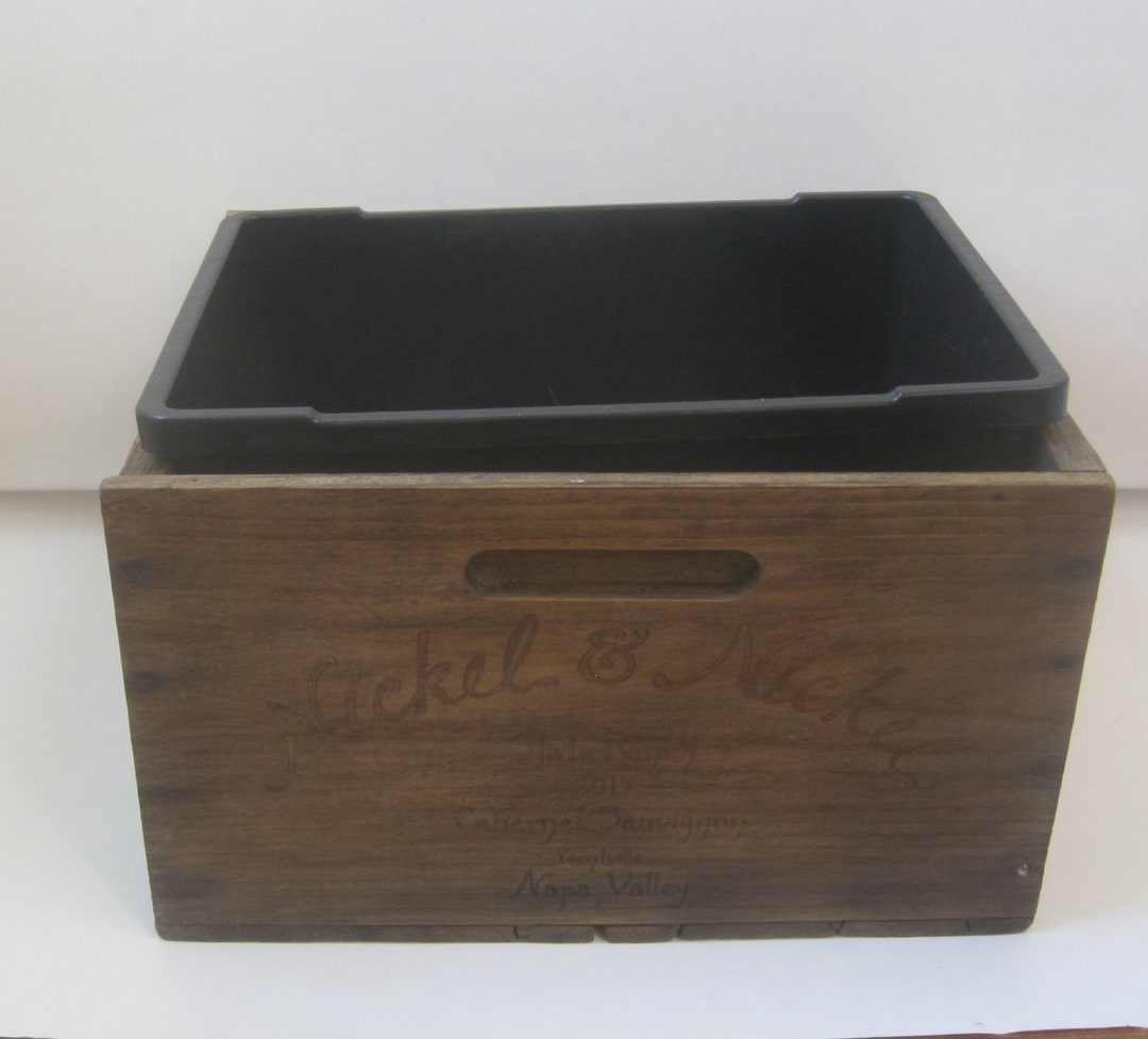 Upcycled Wood Wine Crate Planter Box Refurbished New Liner 13 75 upcycled-wood-wine-crate-planter-box-refurbished-new-liner-13-75