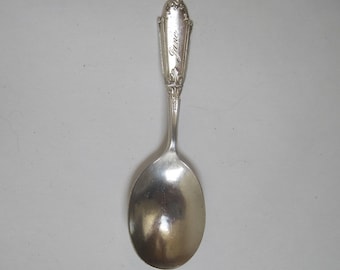 Sterling Silver Baby Spoon Engraved "Jane," 4", Vintage Webster Silver