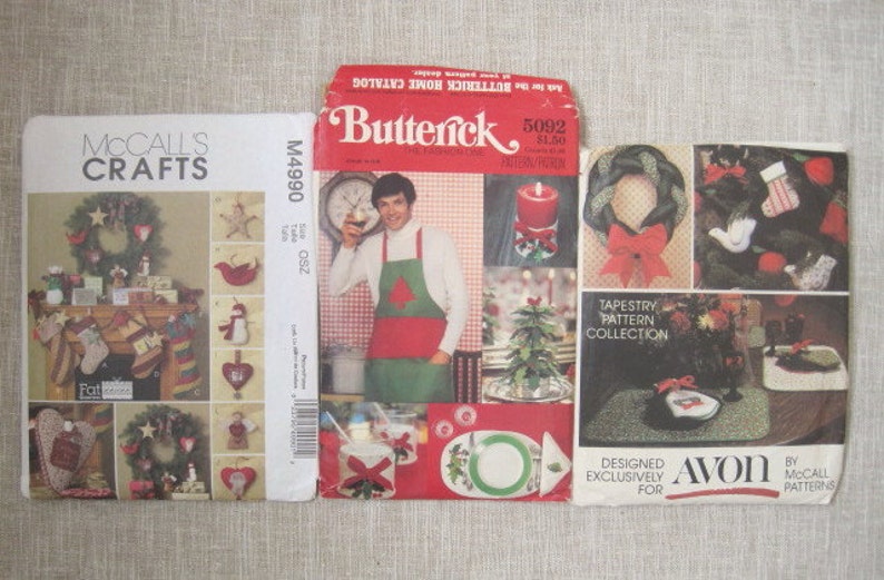Avon Tapestry Christmas Pattern Collection From McCalls Sewing Patterns