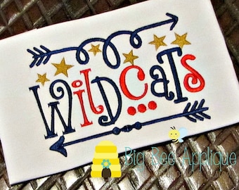 Wildcats Embroidery Design, Football Embroidery Design, Sports Embroidery Design, Machine Embroidery Design