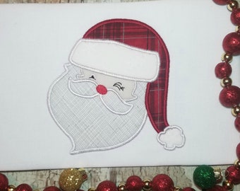 Santa Claus Machine Applique Design Christmas Embroidery