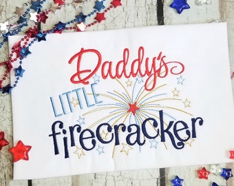 4th of July Firecracker Machine Embroidery Design, Independence Day